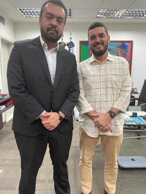 Deputado Rodrigo Bacellar com o governador Claudio Castro