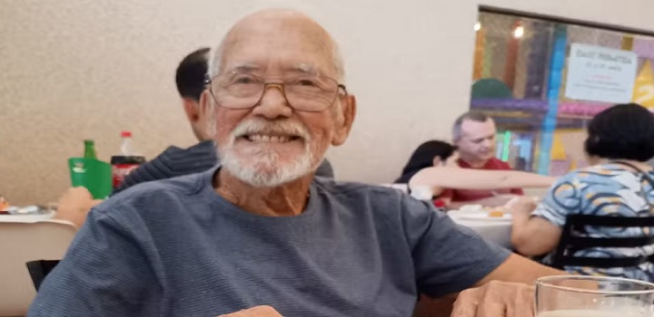 Aposentado Andrelino Vieira da Silva completa de 123 anos, em Aparecida de Goiânia, Goiás — Foto: Arquivo pessoal/Janaína Lemos