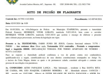 Cardoso Moreira (RJ): A prisão do secretário de Administração, Aétio Papeleos Lança por crime de ameça e disparos de arma de fogo